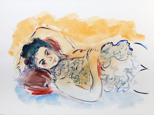 Reclining Woman I Watercolor | Wayne Ensrud,{{product.type}}