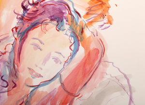 Reclining Woman II Watercolor | Wayne Ensrud,{{product.type}}