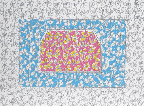 Red and Blue Farms Screenprint | George Chemeche,{{product.type}}