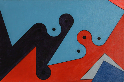 Red and Blue Puzzle Acrylic | Jano,{{product.type}}