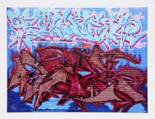 Red and Blue Tags from the Graffiti Series Digital | Jonathan Singer,{{product.type}}
