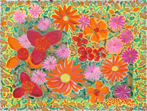 Red and Orange Flowers Gouache | Biagio Civale,{{product.type}}