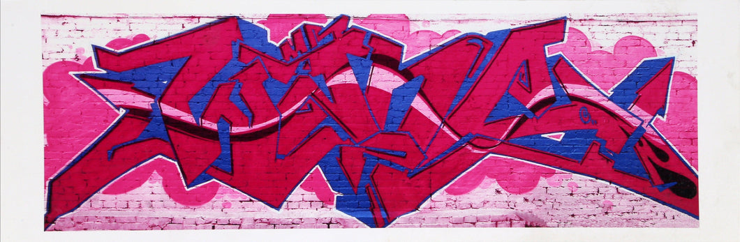 Red and Pink Tag, NYC from the Graffiti Series Digital | Jonathan Singer,{{product.type}}