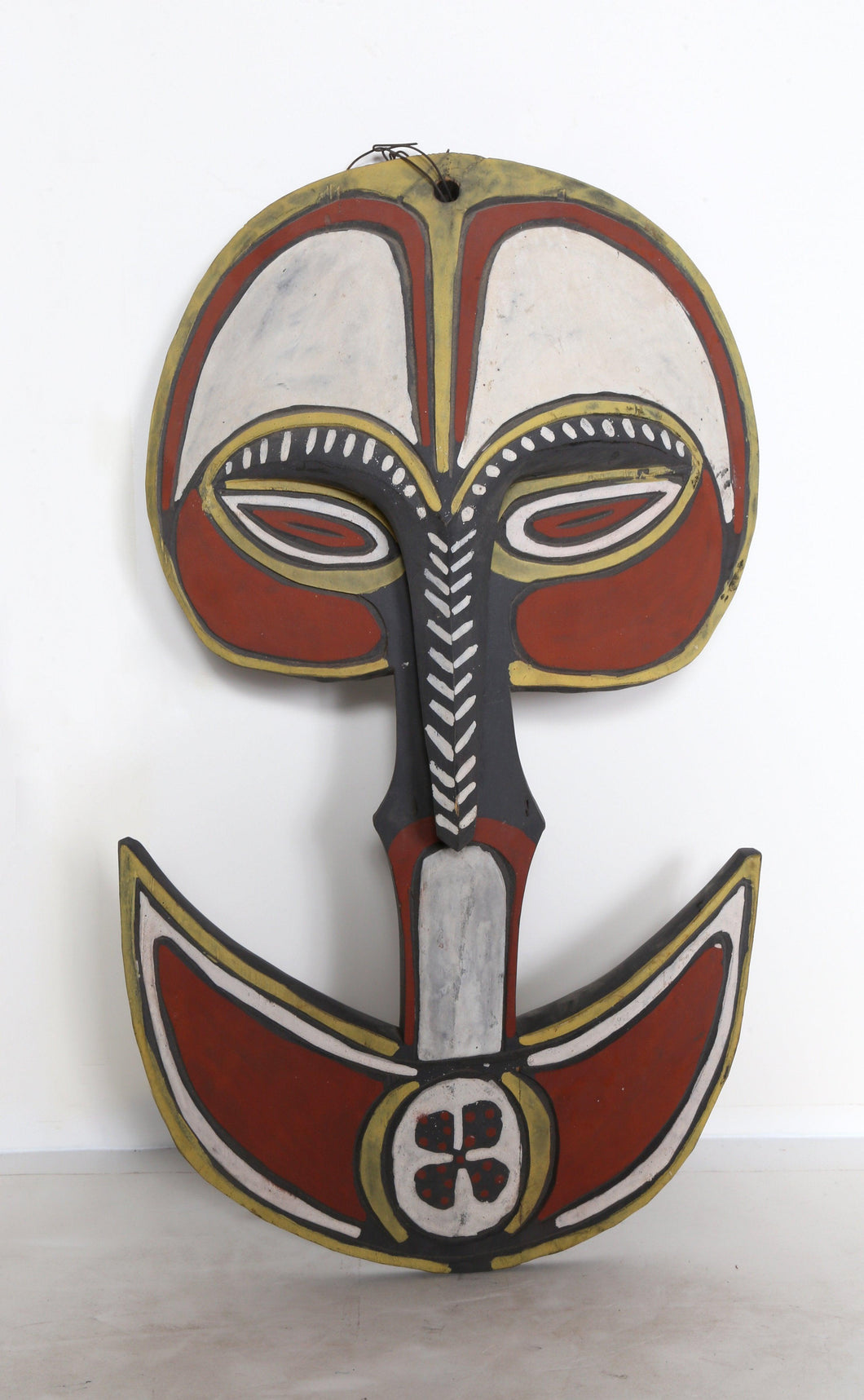 Red and White Mask Wood | African or Oceanic Objects,{{product.type}}