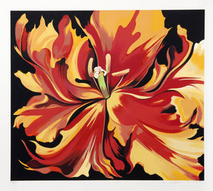 Red and Yellow Parrot Tulips Screenprint | Lowell Blair Nesbitt,{{product.type}}