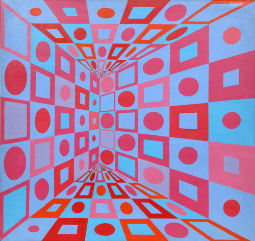 Red Blue Variations Acrylic | Roy Ahlgren,{{product.type}}