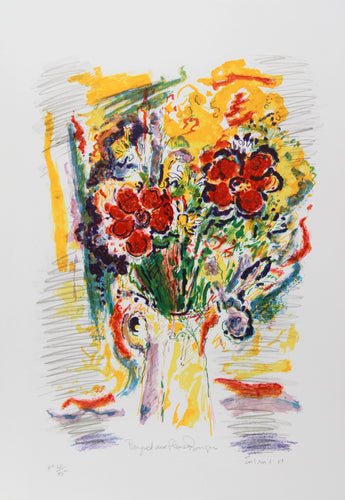 Red Bouquet Lithograph | Wayne Ensrud,{{product.type}}