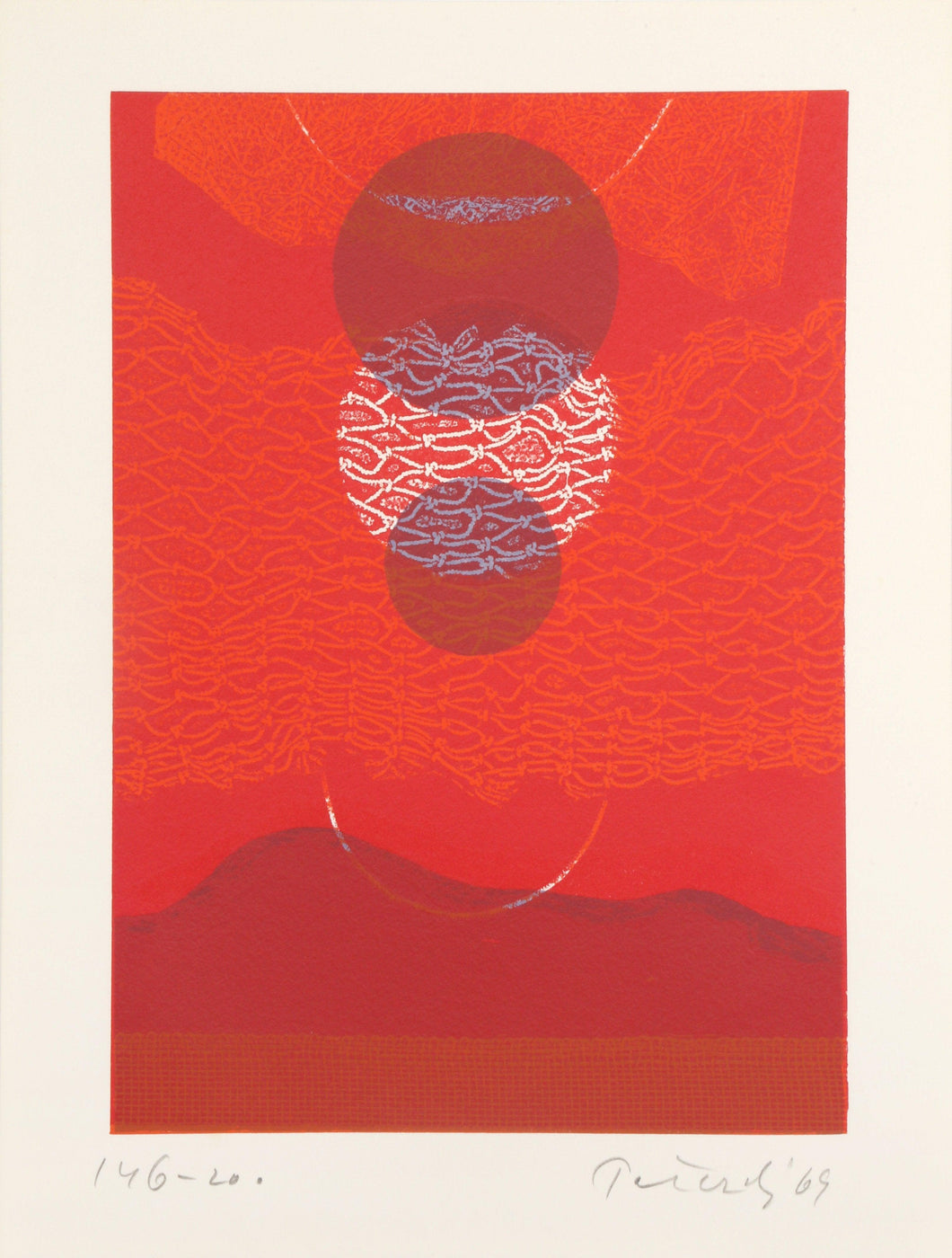 Red Eclipse II Etching | Gabor Peterdi,{{product.type}}