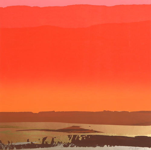 Red Landscape Screenprint | Joseph Grippi,{{product.type}}