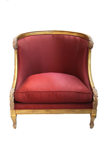 Red Luxury Satin Chair Louis XVI Style with Pillow Furniture | Furniture,{{product.type}}