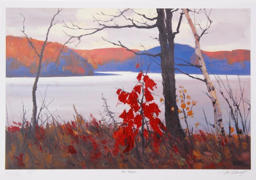 Red Maple Lithograph | Murray McCheyne Stewart,{{product.type}}