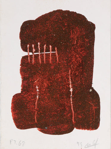 Red Monster Woodcut | Unknown Artist,{{product.type}}