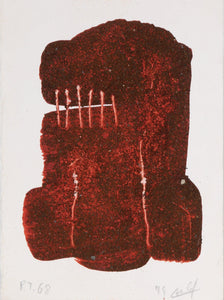 Red Monster Woodcut | Unknown Artist,{{product.type}}