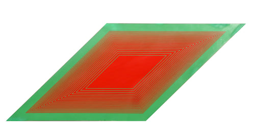 Red on Green Rhombus from Volumes: Variable Multiple Screenprint | Richard Anuszkiewicz,{{product.type}}