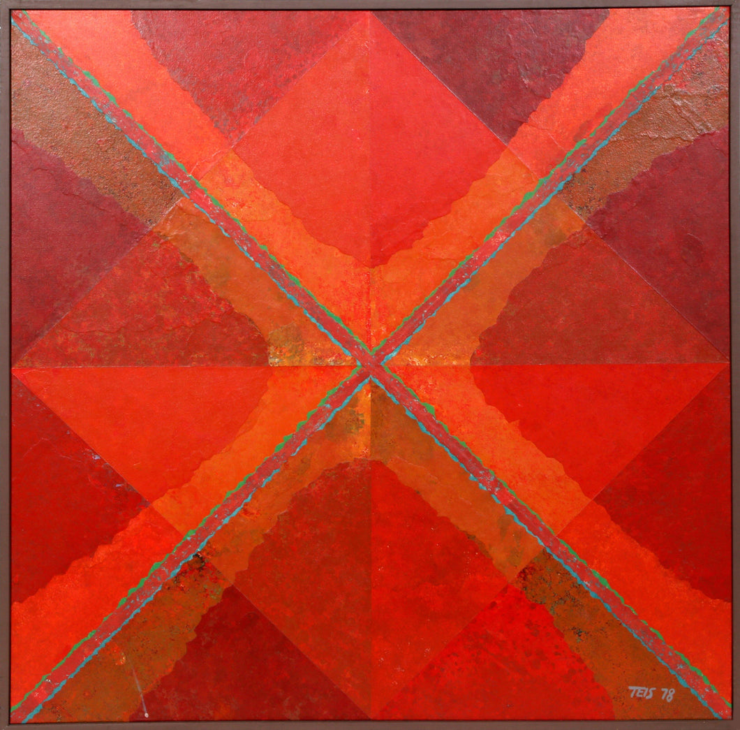 Red Orange Diamond Acrylic | Dan Teis,{{product.type}}