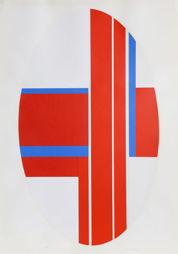 Red Oval Variation 3 Screenprint | Ilya Bolotowsky,{{product.type}}