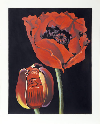 Red Poppies Screenprint | Lowell Blair Nesbitt,{{product.type}}