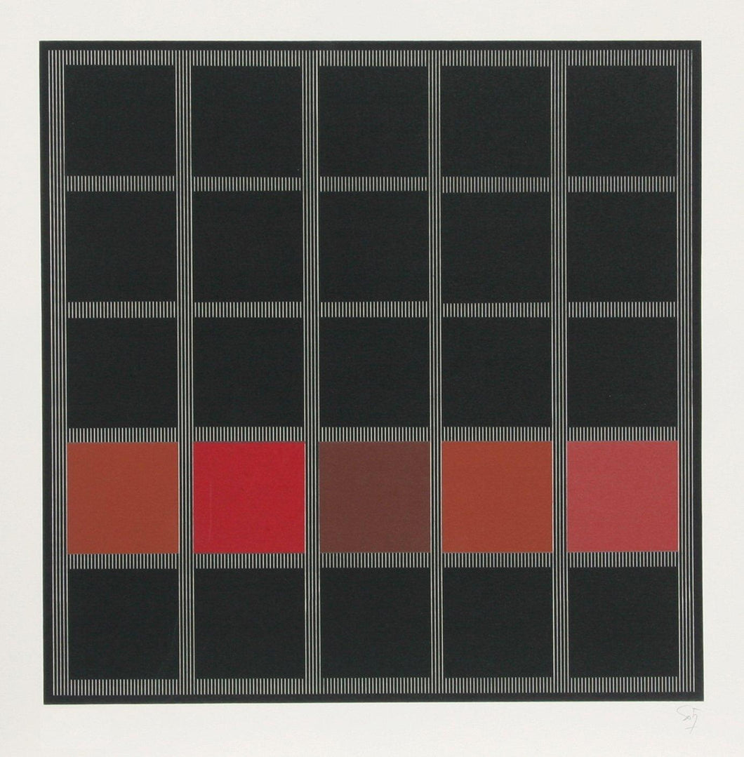 Red Row Screenprint | Jesus Rafael Soto,{{product.type}}