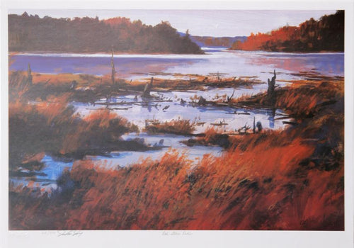 Red Stone Lake Lithograph | John Joy,{{product.type}}