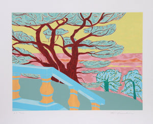 Red Tree Lithograph | Marion McClanahan,{{product.type}}