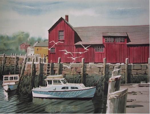 Red Warehouse Lithograph | Joseph Correale,{{product.type}}