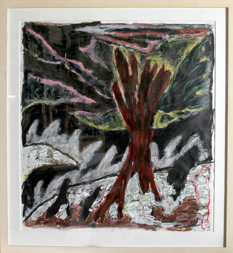 Red Warning Mixed Media | Gregory Amenoff,{{product.type}}