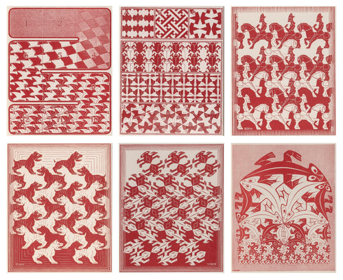 Regular Division of the Plane, Set of 6 Woodcuts Woodcut | M.C. (Maurits Cornelis) Escher,{{product.type}}