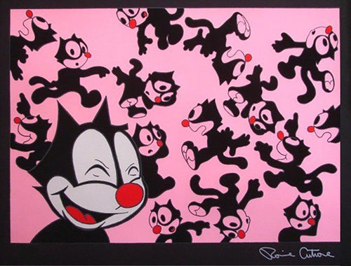 Reigning Cats (Black) Screenprint | Ronnie Cutrone,{{product.type}}