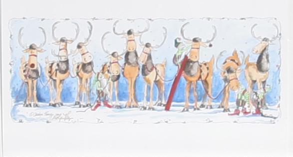 Reindeer Poster | Joyce Levine,{{product.type}}