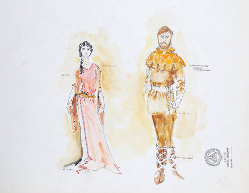 Renaissance Couple in Costume Mixed Media | R. Jeronimo,{{product.type}}
