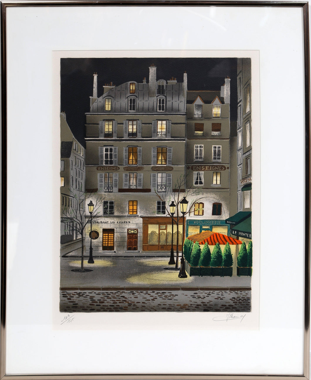 Restaurant Les Cedres Lithograph | Unknown Artist,{{product.type}}