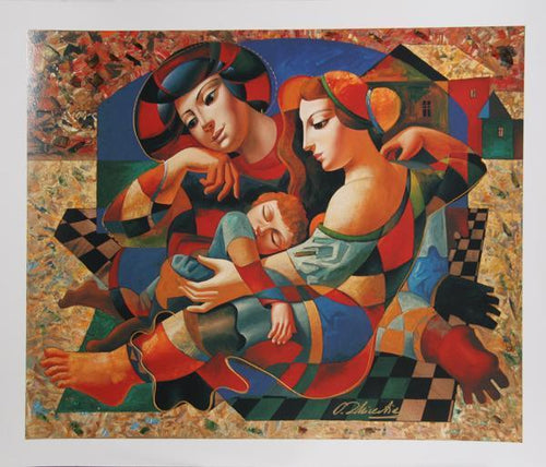 Resting Family Screenprint | Oleg Zhivetin,{{product.type}}