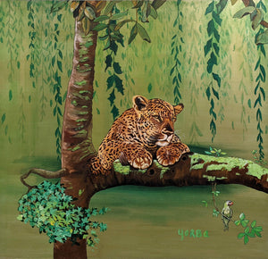 Resting Leopard Oil | Richard Yorba,{{product.type}}