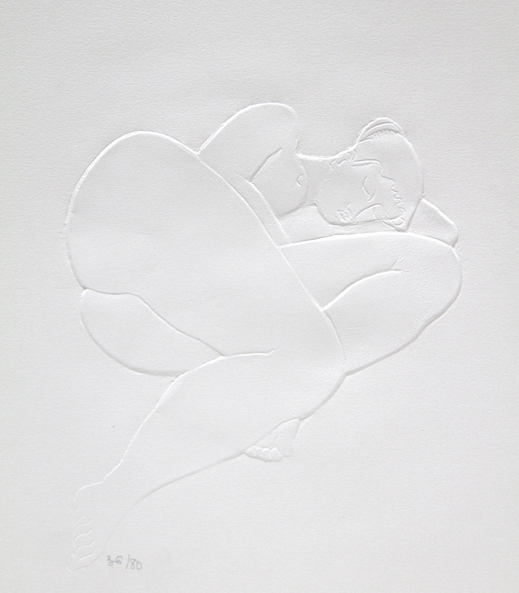 Resting Nude Etching | Unknown Artist,{{product.type}}