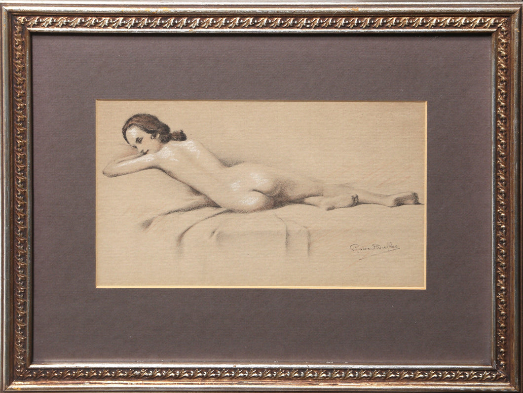 Resting Nude Lithograph | Robert Louis Raymond Duflos,{{product.type}}
