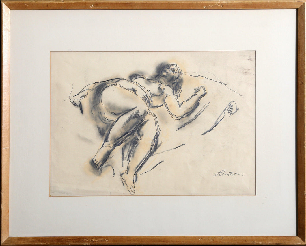 Resting Nude Pencil | Jean Louis Liberte,{{product.type}}