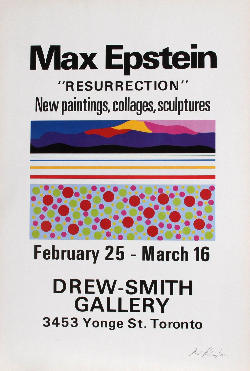 Resurrection, Exhibition of Paintings, Collages & Sculpture Poster | Max Epstein,{{product.type}}