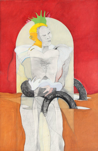 Returning from the River Watercolor | Michael B. Platt,{{product.type}}