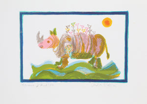 Rhino Lithograph | Judith Bledsoe,{{product.type}}