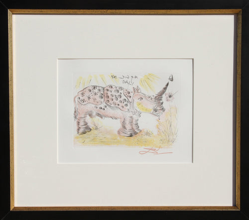 Rhinoceros Etching | Salvador Dalí,{{product.type}}