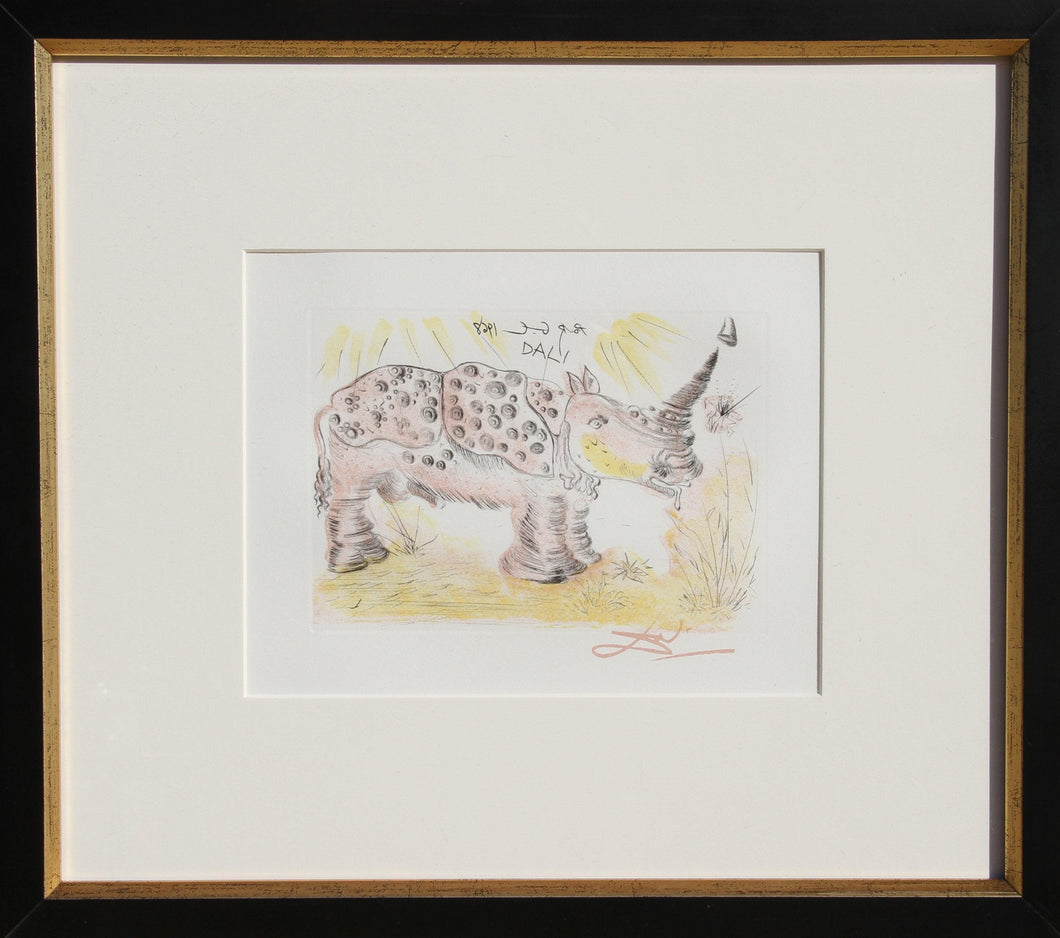Rhinoceros Etching | Salvador Dalí,{{product.type}}
