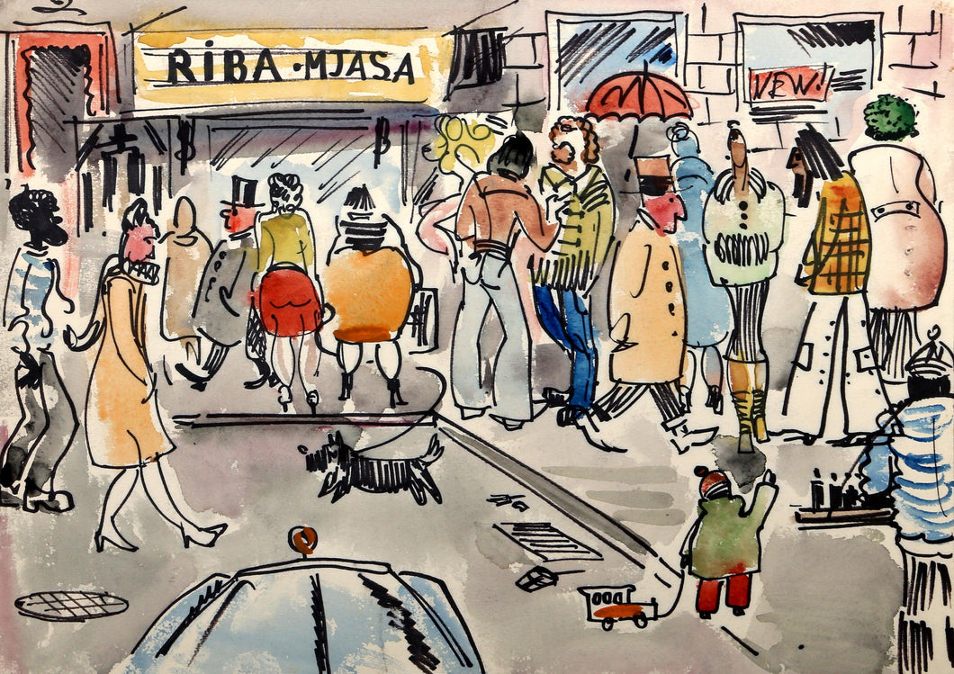 Riba Mjasa Watercolor | Erik Freyman,{{product.type}}