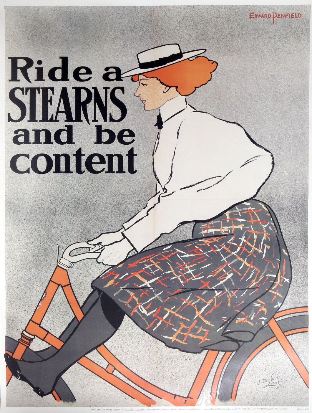 Ride a Stearns and Be Content - Metropolitan Museum of Art Poster | Edward Penfield,{{product.type}}