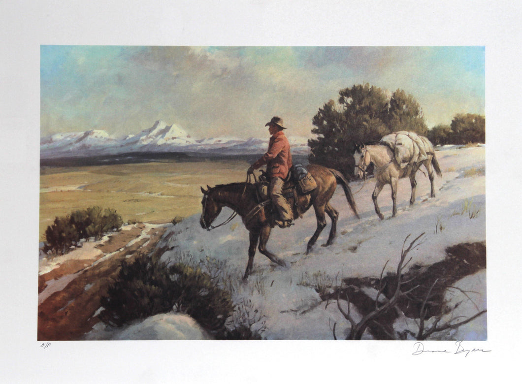 Riding Chuck Line Lithograph | Duane Bryers,{{product.type}}
