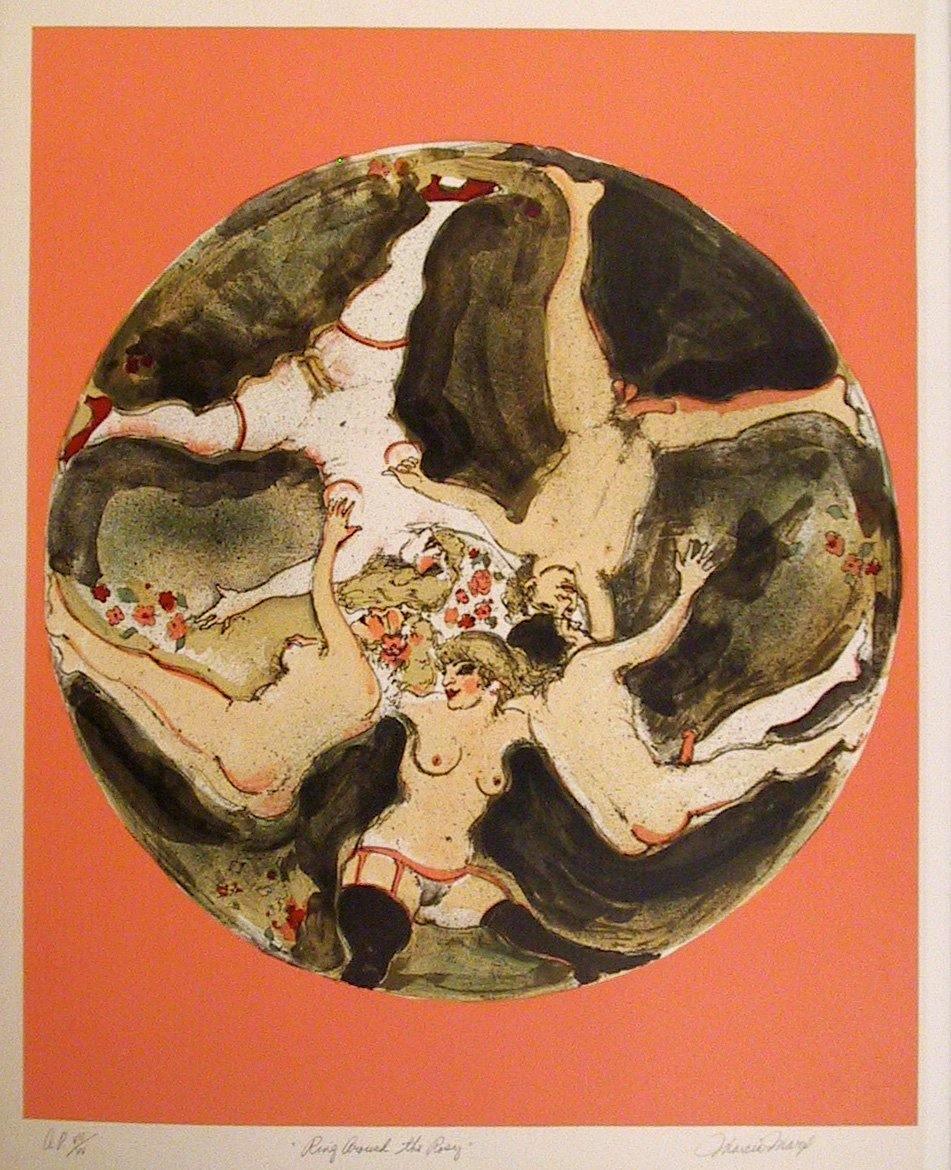 Ring around the Rosie Lithograph | Marcia Marx,{{product.type}}