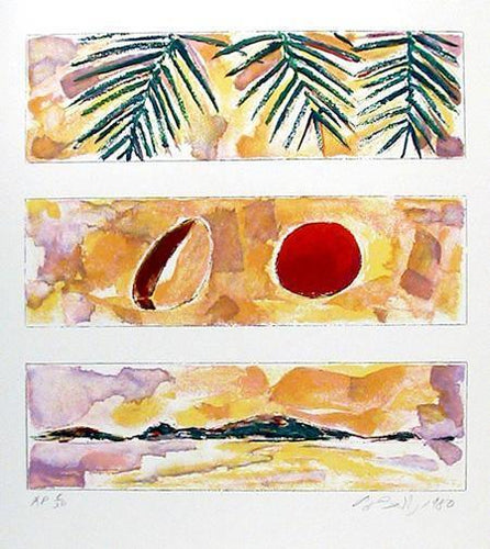 Rising Sun - Falling Coconut Lithograph | Bill Beckley,{{product.type}}
