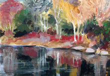 River Landscape in the Fall Acrylic | Erik Freyman,{{product.type}}