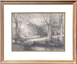 Road Through the Woods Pencil | Unknown Artist,{{product.type}}