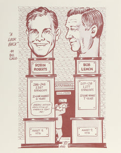 Robin Roberts and Bob Lemon from A Look Back portfolio Lithograph | Bill Gallo,{{product.type}}