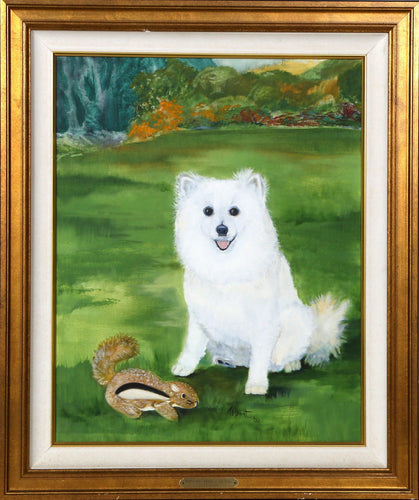 Rocco and Chipper at the Park Acrylic | Unknown Artist,{{product.type}}